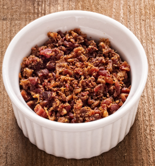 real bacon bits in a bowl