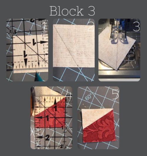 steps of unique block number 3 of easter egg quilt