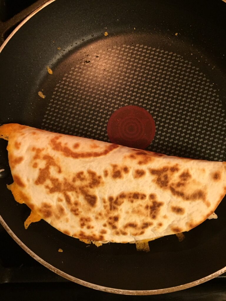 browned quesadilla