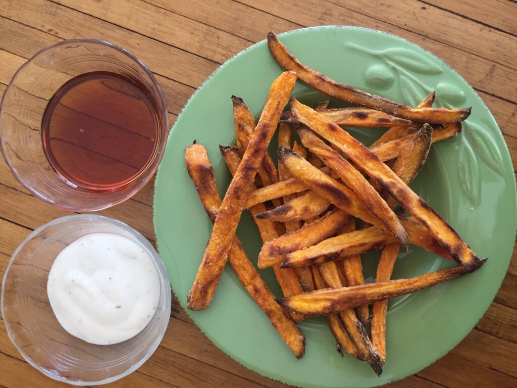 serving of sweet potato fries