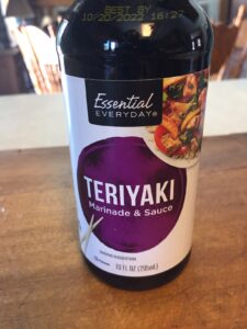 bottle of teriyaki sauce