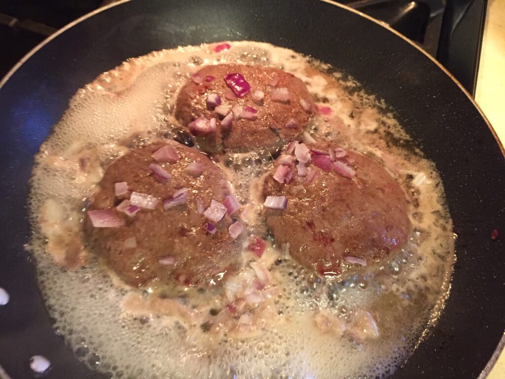 boiling hamburgers