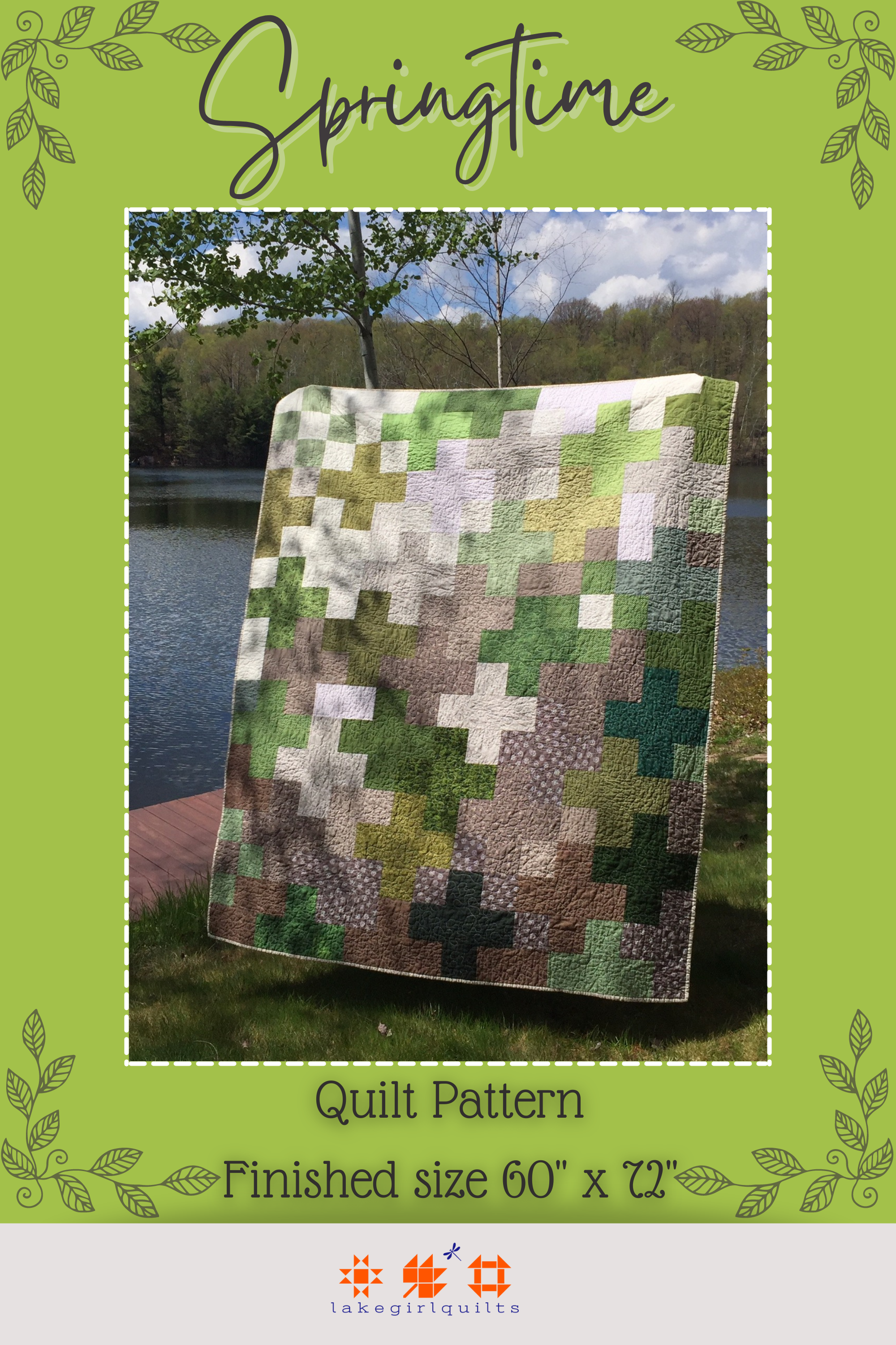 Quilt Spring Time Springtime Quilt ~ A Nature Inspired Easy Quilt Pattern - lakegirlquilts