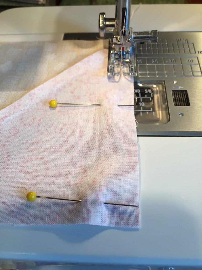 sewing squares together