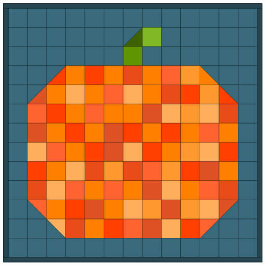 layout of pumpkin patch quilt
