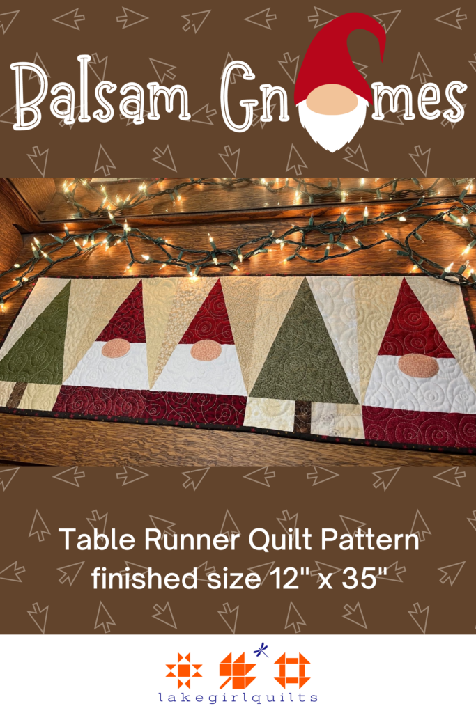 balsam gnomes table runner quilt pattern cover