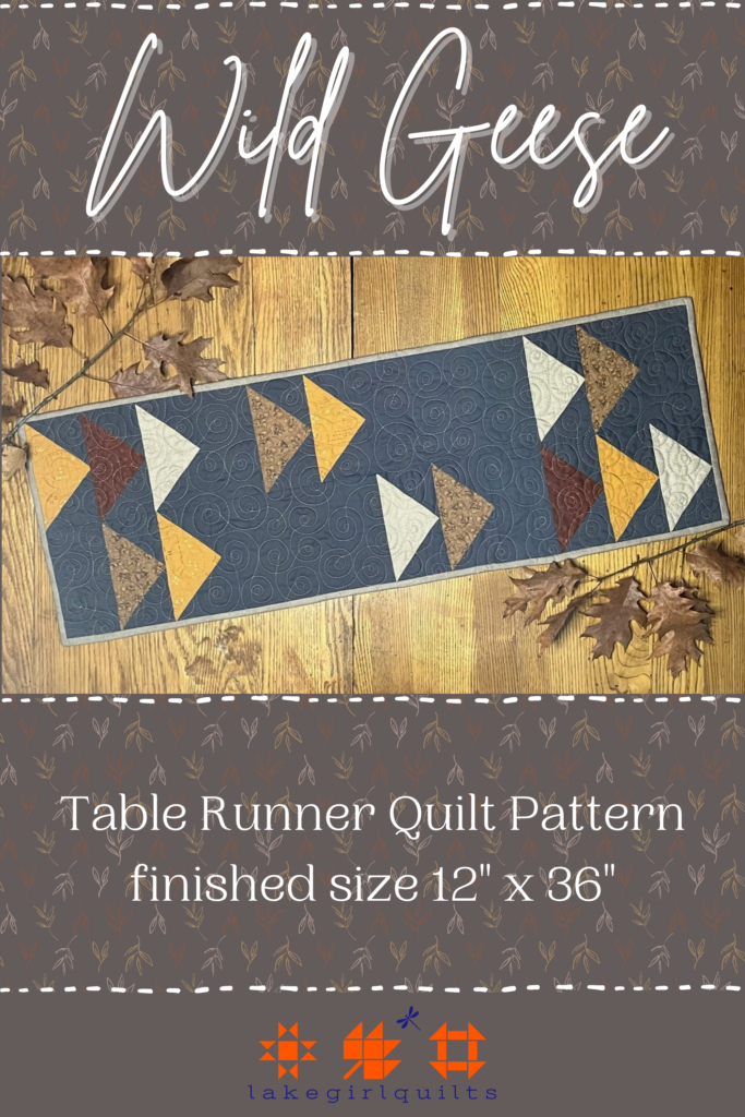 wild geese table runner quilt pattern cover