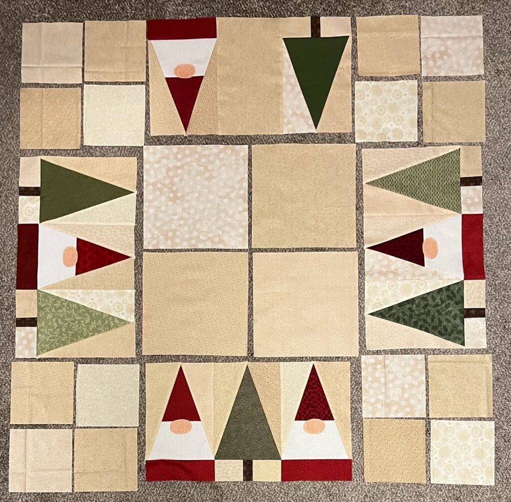 blocks and squares for tree skirt
