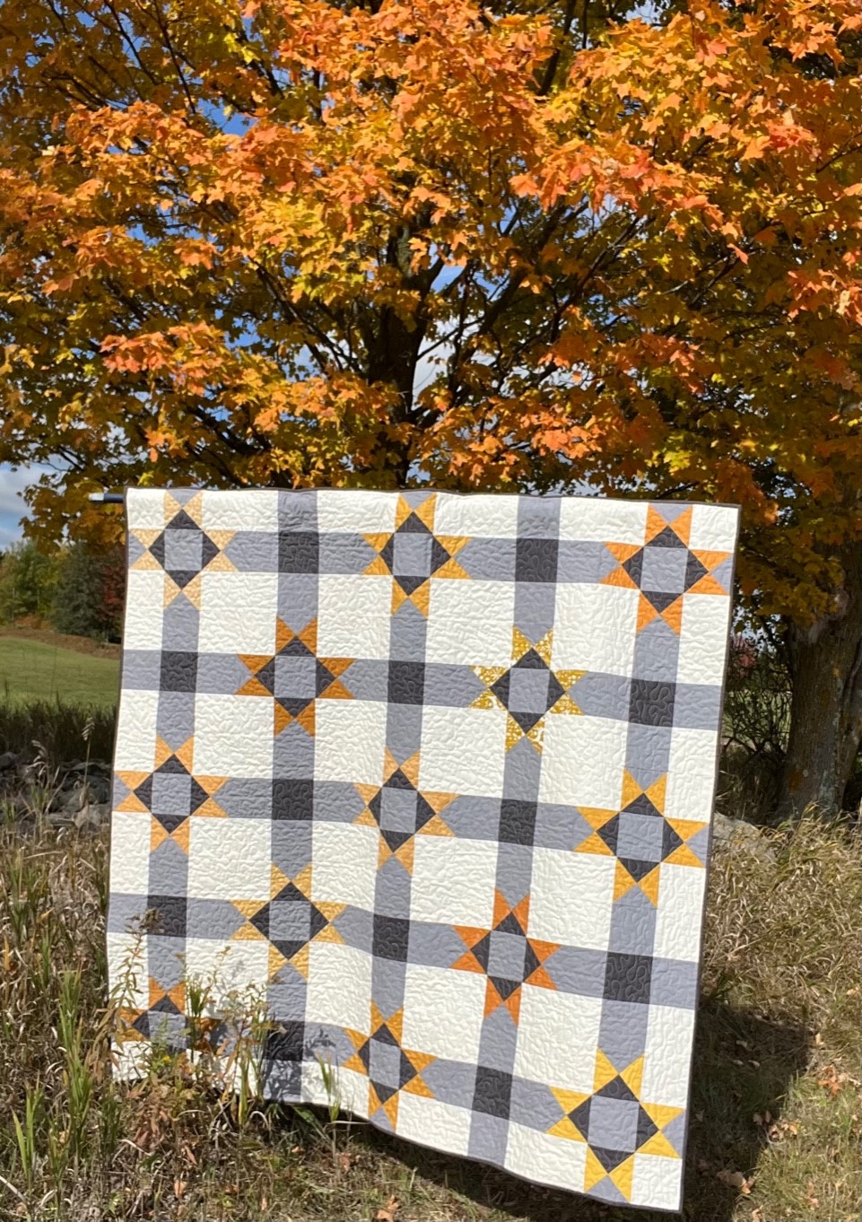 Harvest Stars ~ Easy Beginner Quilt Pattern - lakegirlquilts