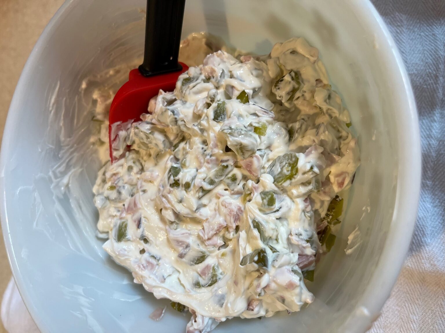 Ham and Pickle Rollup Dip Recipe lakegirlquilts