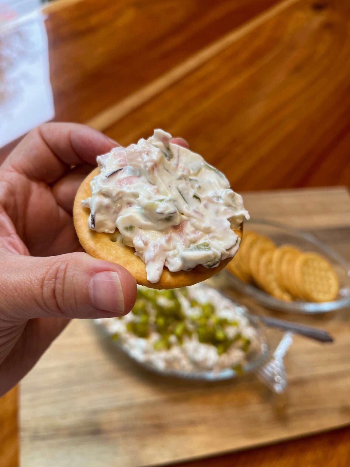 Ham and Pickle Rollup Dip Recipe lakegirlquilts